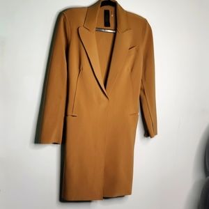 Norma Kamali tan jacket blazer